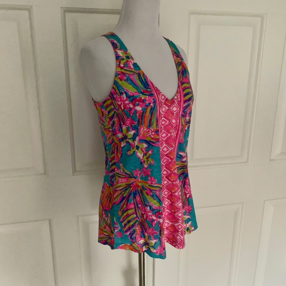 MINKA KNIT TRAPEZE TANK TOP BLUE SUMMER HAZE - Picture 4 of 8